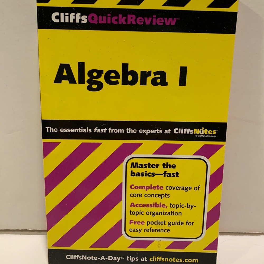 CLIFFS QUICK REVIEW ALGEBRA I BOOK.